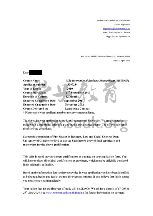 英国伯恩茅斯大学国际工商管理硕士课程